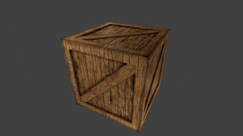 Realistic Wooden Box