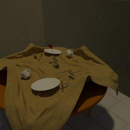 Table cloth pull