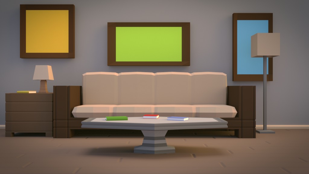 Low Poly Interior Scene +TIMELAPSE