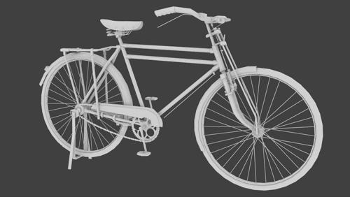 low poly Chinese traditional bike