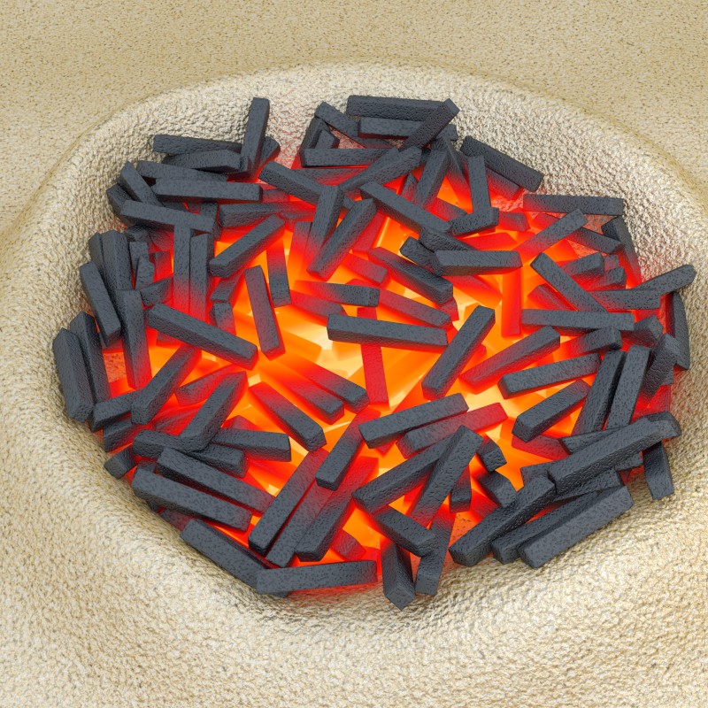 Burning Charcoal for Cycles