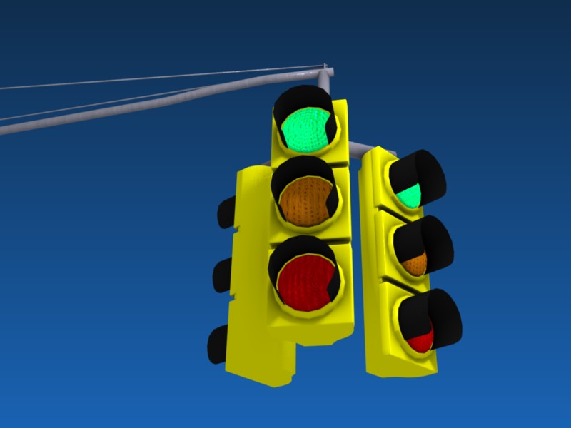 Traffic Light LowPoly
