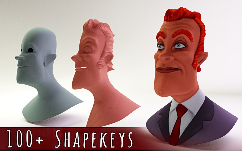Base-mesh is generated with the "100+Shapekeys" file.