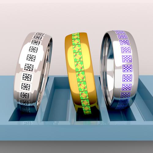 3 Ornamental Rings
