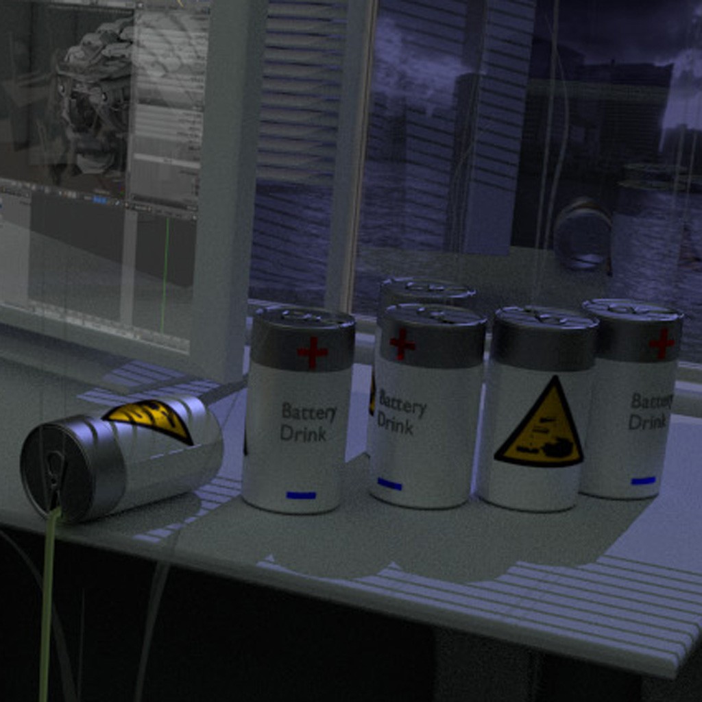 A futuristic drink for robots