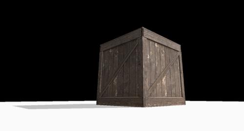 Realistic wooden cargo box for bge