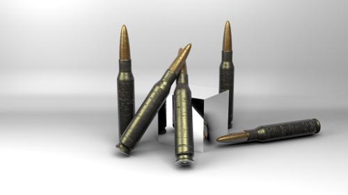 Black .308 Round worn off