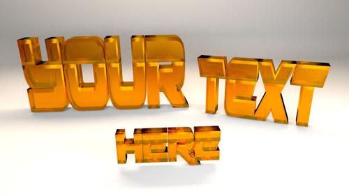 Glassy Gold Text Logo Animation