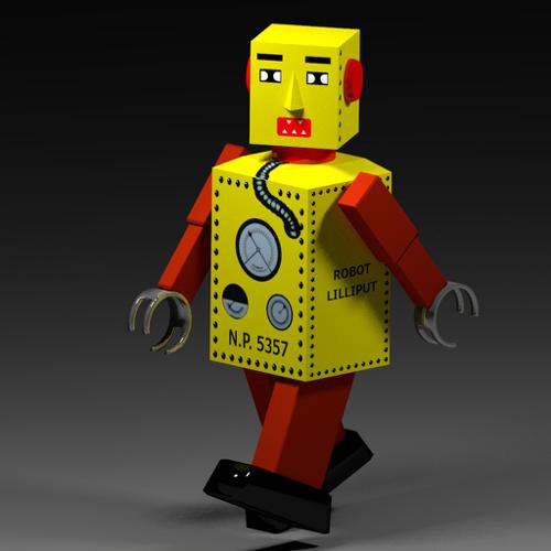 Robot Lilliput Tin Toy