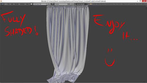 Curtain for archviz scenes - ready for use...