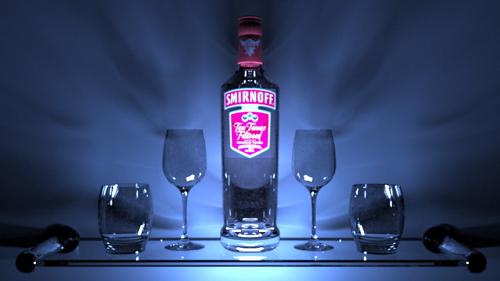 Vodka Shelf (Luxrender)