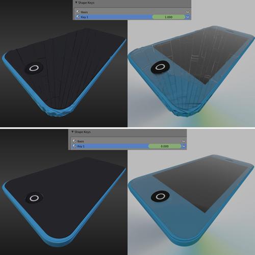 Smart phone repair render scene