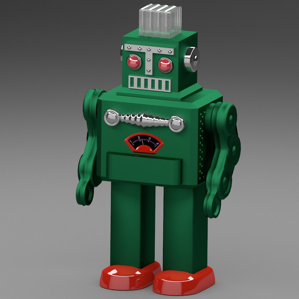 Smoking Spaceman robot toy
