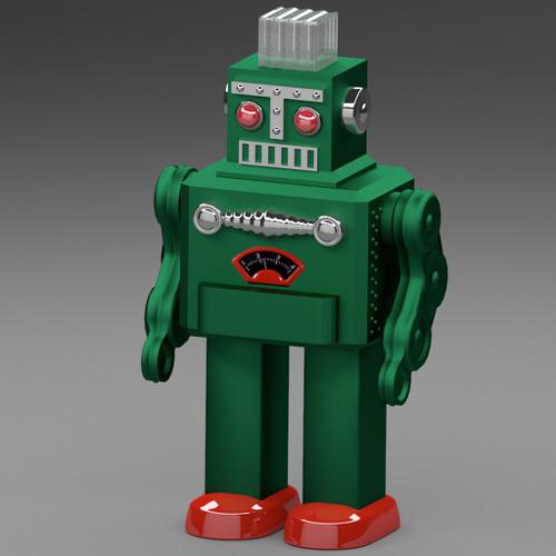 Smoking Spaceman robot toy