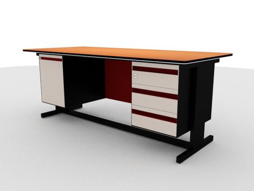 low poly office table