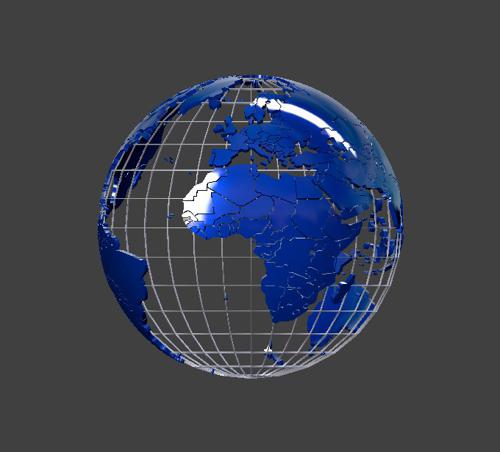 Wireframed Globe / Earth