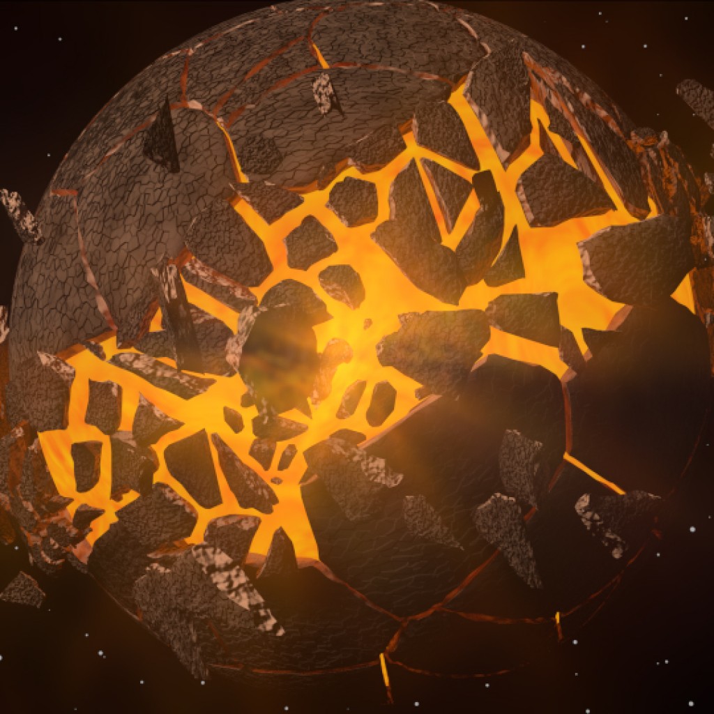 Planet Bursting into Pieces