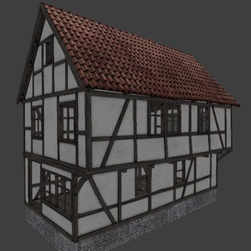 Timber Frame House (Low Poly)