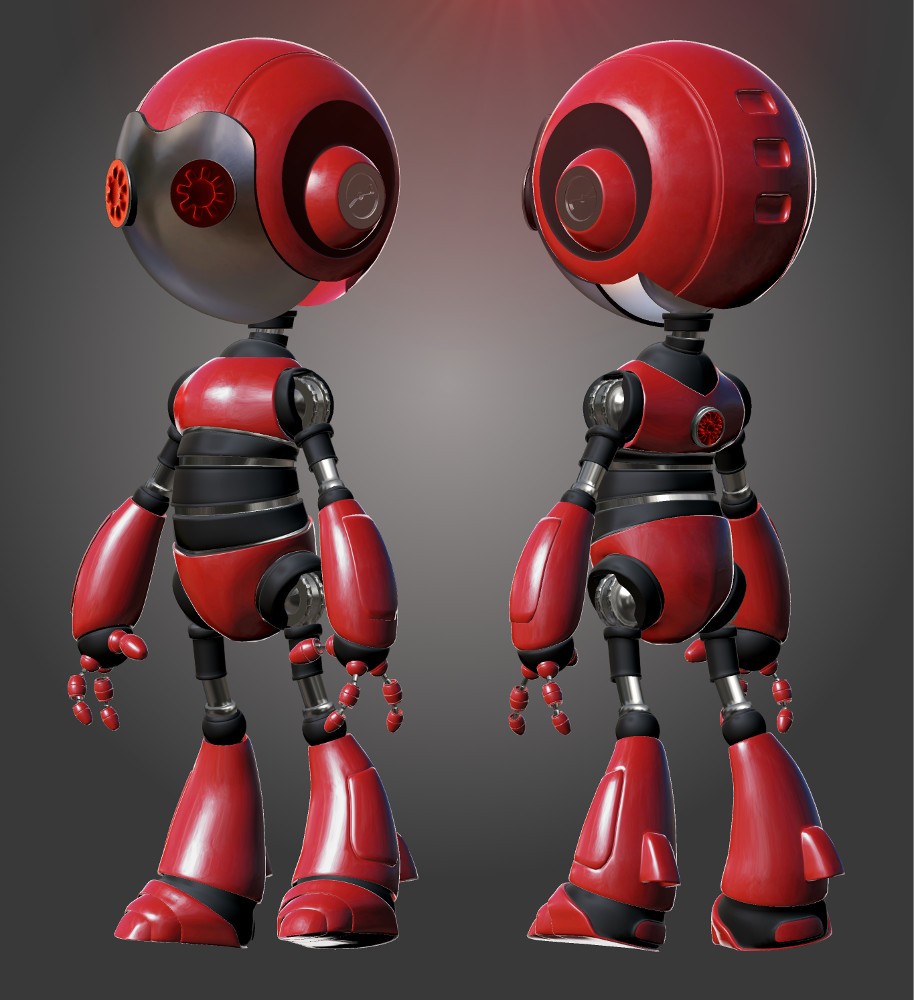 Atom Robot V.1.0 Chrome & Plastic