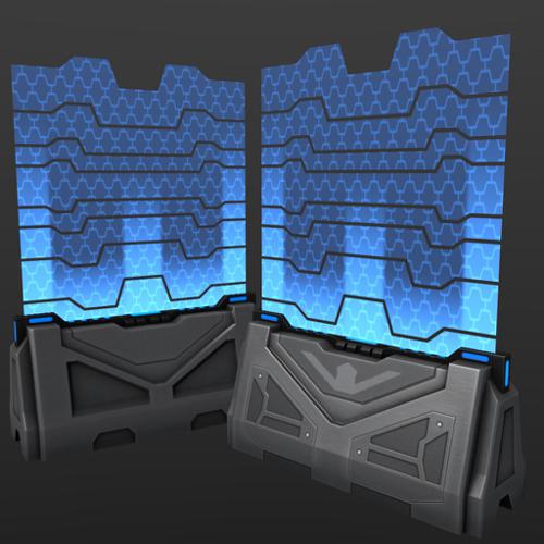 Sci-Fi Barrier (Low Poly)