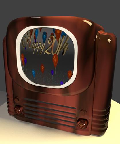 TV set from 50s and New year 2014