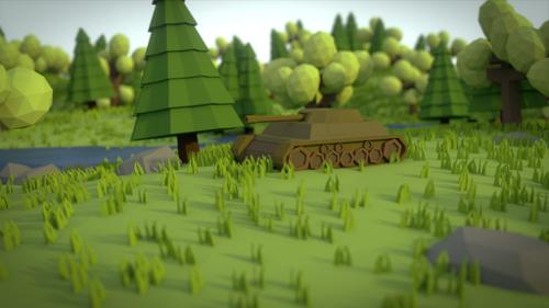 BLENDER Timelapse:  World of Tanks