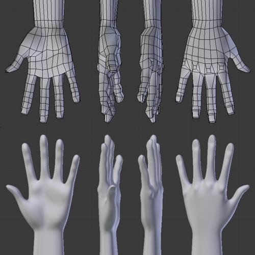 Hand basemesh