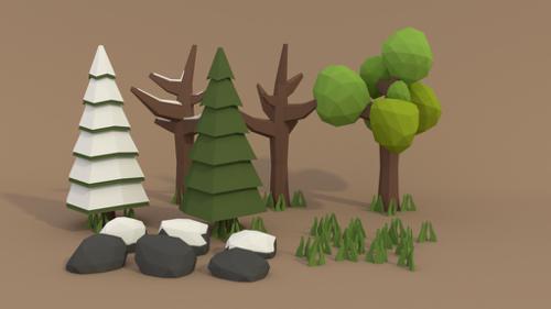 BLENDER Tutorial: Low poly forest assets!