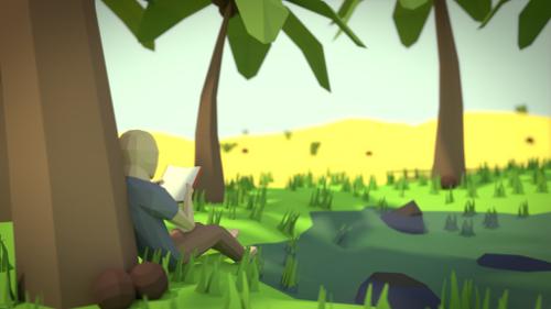 BLENDER Timelapse: Desert Oasis...