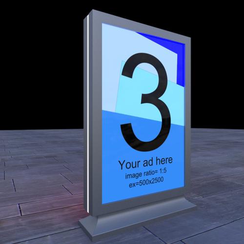 Scrolling advertising board