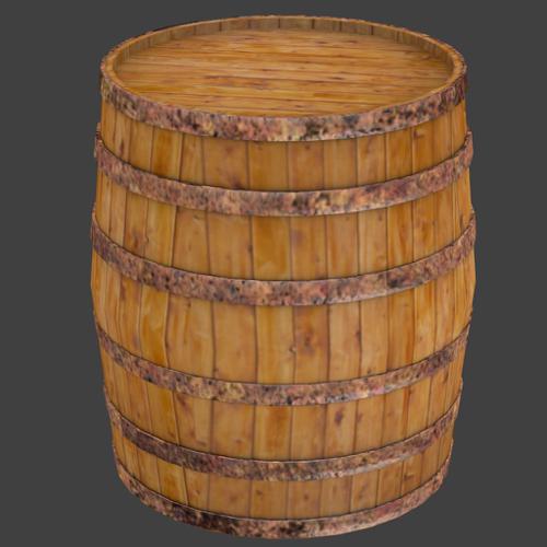 Low poly barrel