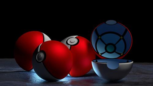 Pokeball simple scene