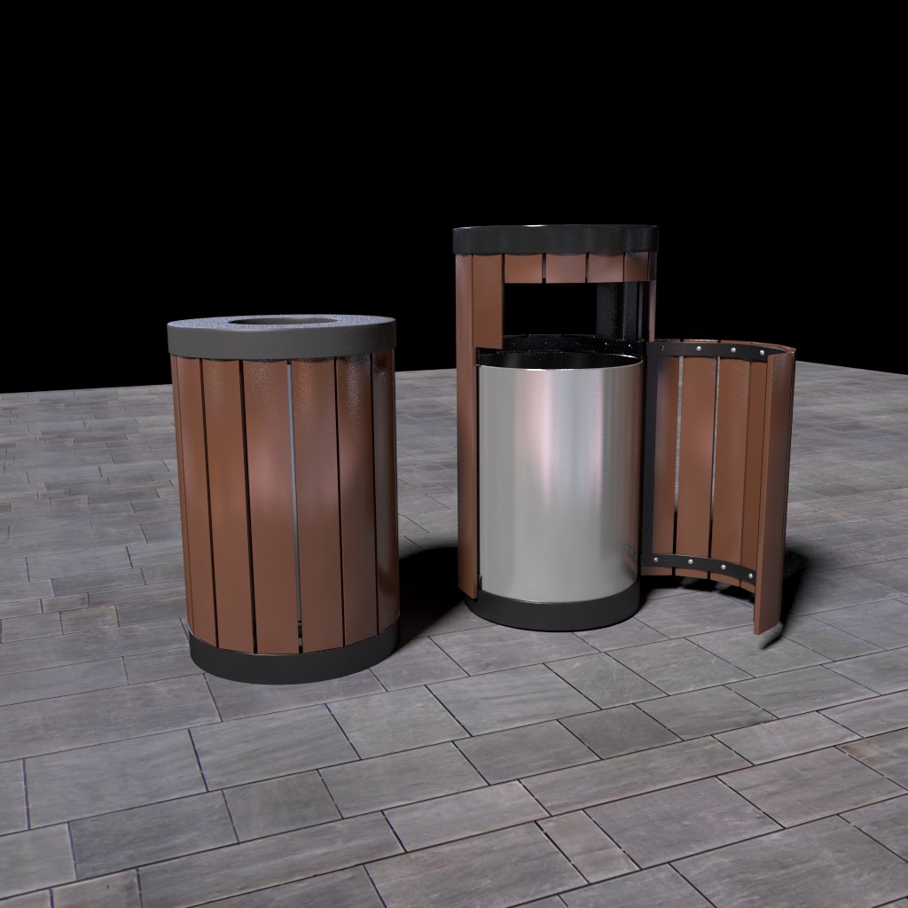 trash bins (2x)