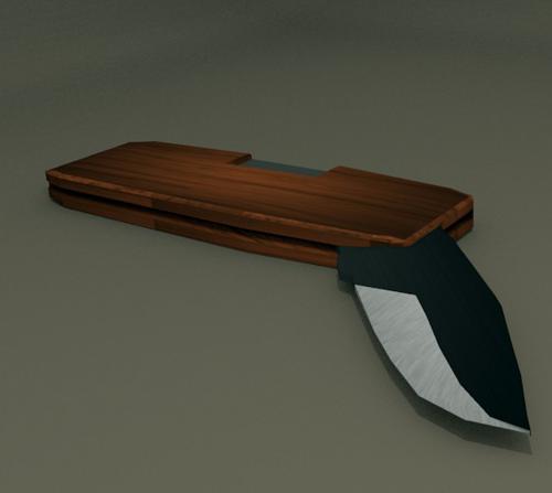 Simple unrigged Flip Knife with texture's