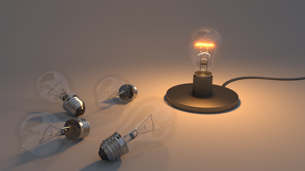 Photo-Realistic Lightbulbs On/Off Low noise-fast rendering glass shader