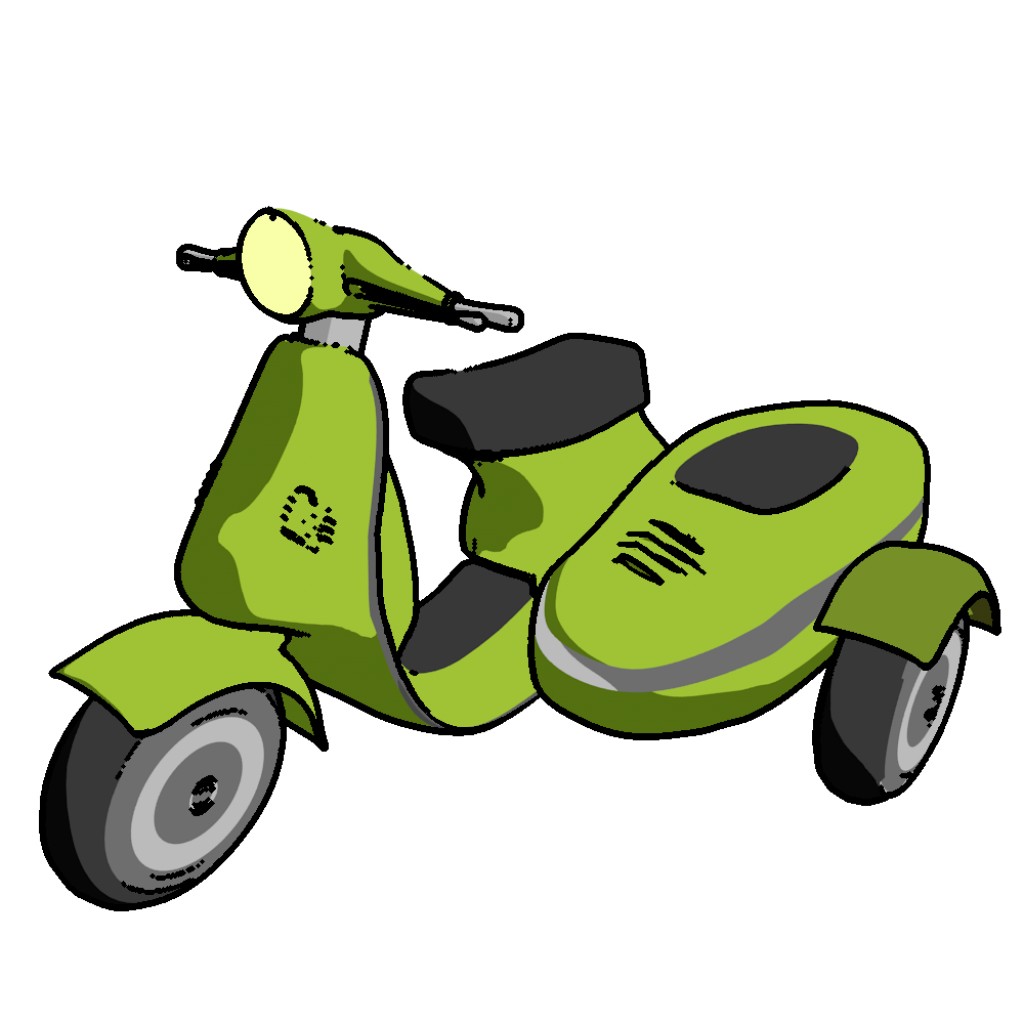 Rigged Cartoon Moped - NPR