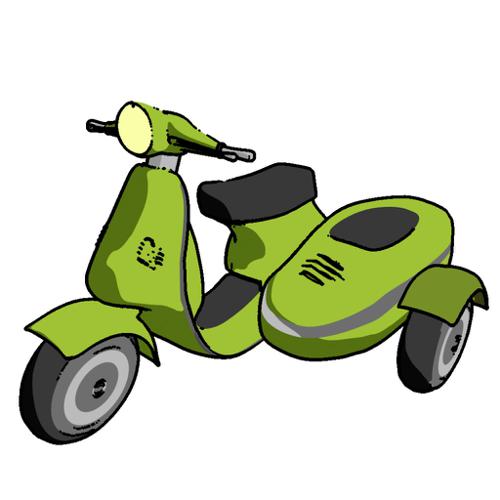 Rigged Cartoon Moped - NPR