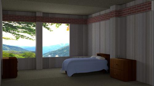 Bedroom in the mountain