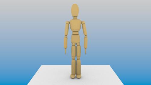 wooden dummy (rigged)