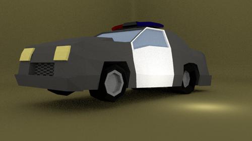 Dragster | Police Car Lowpoly Cycles