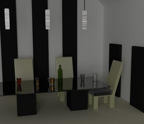 Minimalist dining room