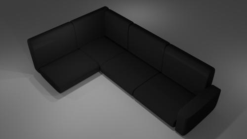 Black Couch (No Legs)