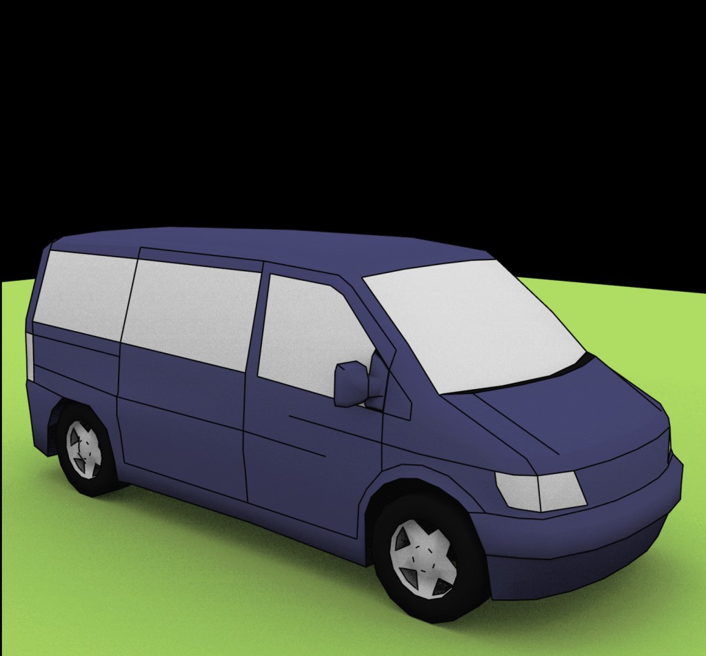 low poly van (MB Vito)