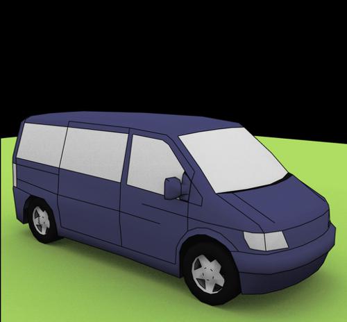 low poly van (MB Vito)