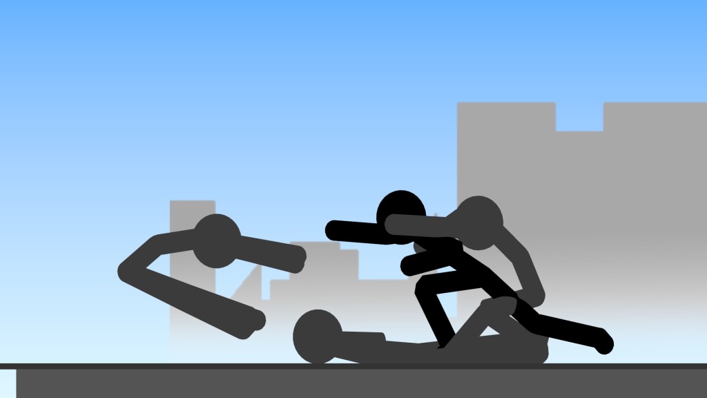 Realistic stickman fight animation