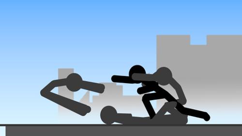 Realistic stickman fight animation