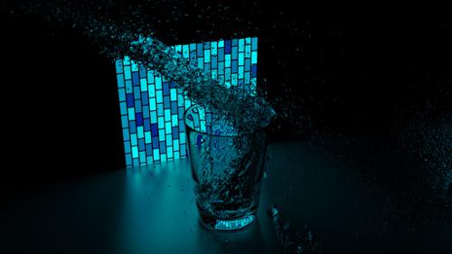 Fluid and optics simulation in blender