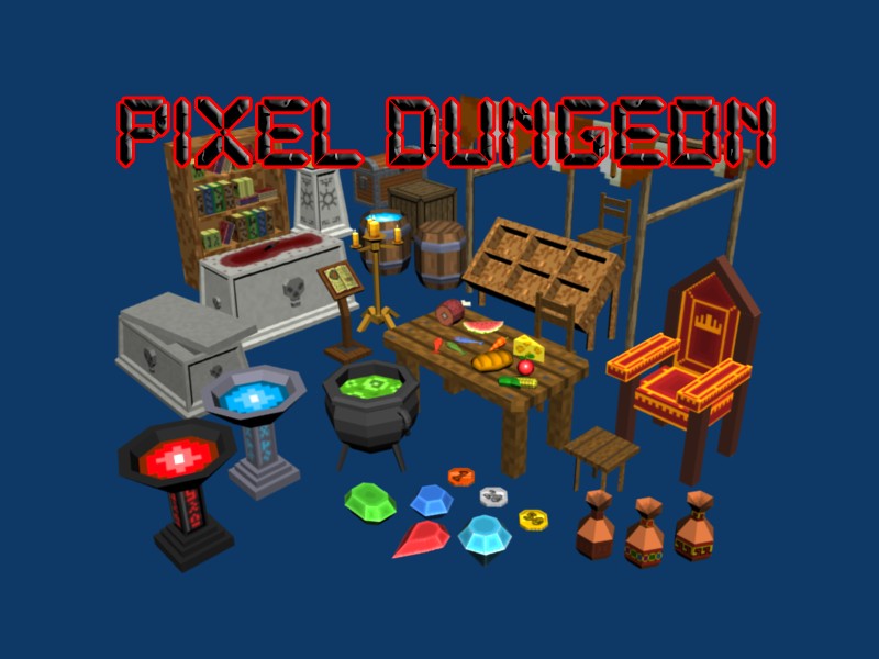 Pixel Dungeons Set1 - Props and stuff