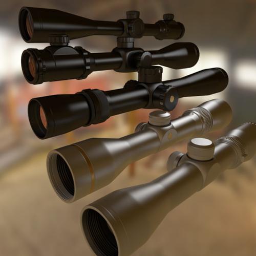 High Poly Rifle Scopes