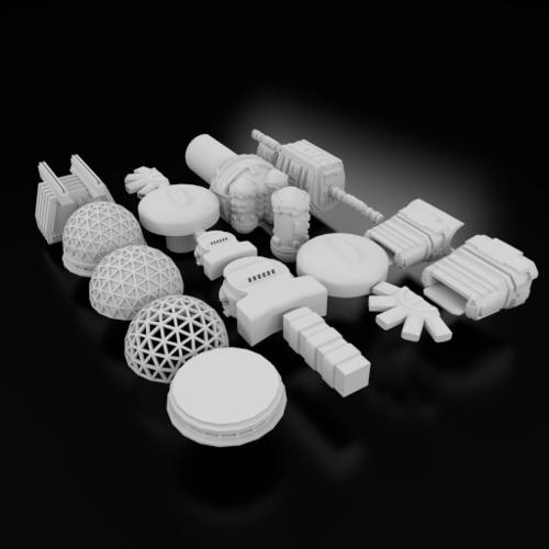 Low-Poly Sci-Fi Library